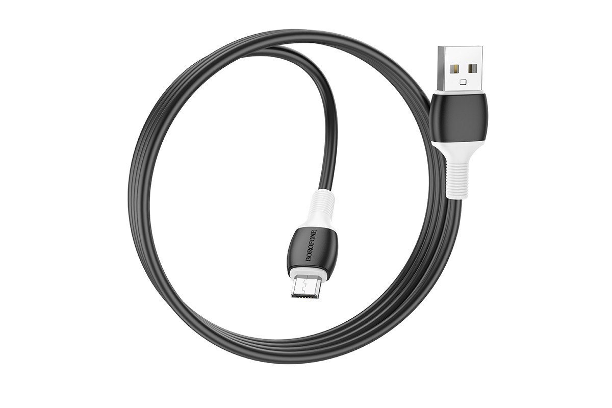 Кабель USB - MicroUSB BOROFONE BX84 2,4A (черный) 1м