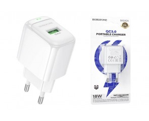 Сетевое зарядное устройство USB BOROFONE BAS42A Potential  QC3.0 (белый) 