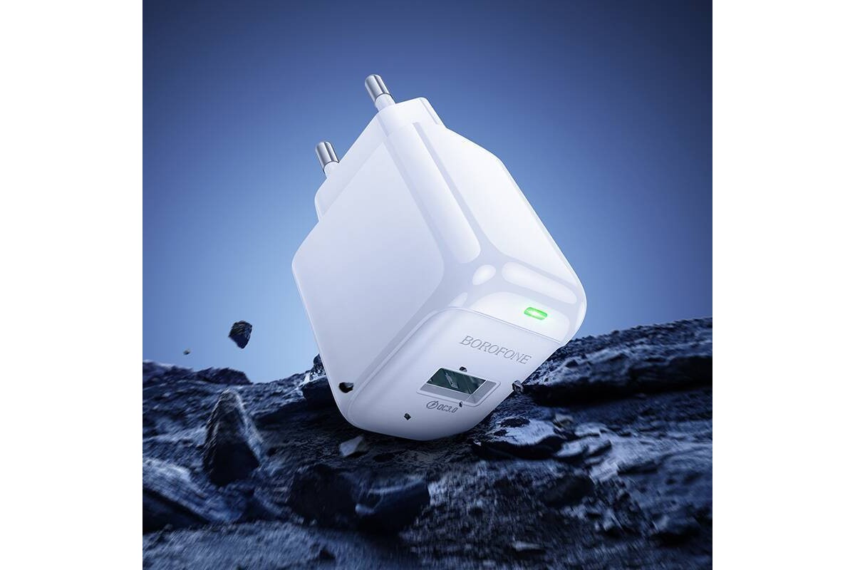 Сетевое зарядное устройство USB BOROFONE BAS42A Potential  QC3.0 (белый)