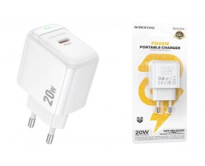 Сетевое зарядное устройство USB-C BOROFONE BAS43A Potential PD20W (белый)