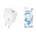 Сетевое зарядное устройство USB + USB-C BOROFONE BAS44A Potential PD20W+QC3.0 (белый)