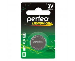 Батарейка литиевая Perfeo CR2032/1BL Lithium Cell (цена за блистер 1 шт)