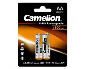 Аккумулятор Ni-Mh Camelion AA 1800mAh/2BL (цена за блистер 2 шт)