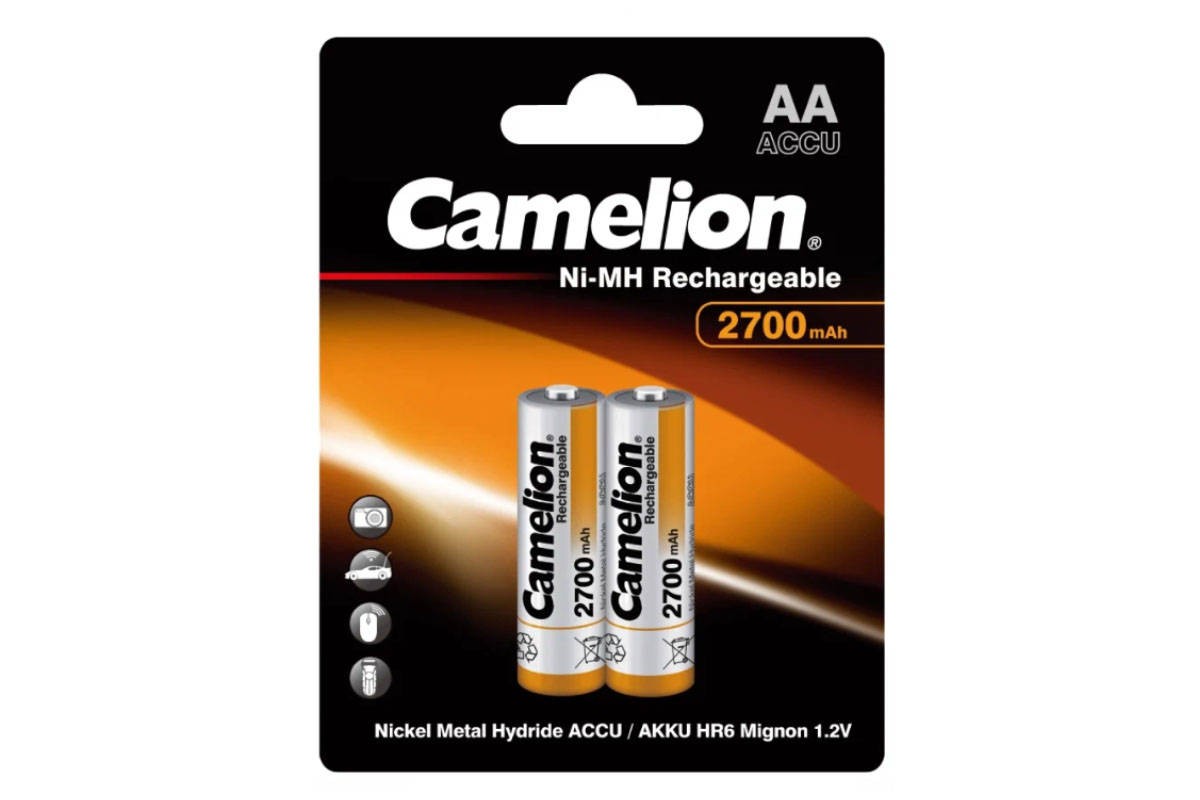 Аккумулятор Ni-Mh Camelion AA 2700mAh/2BL (цена за блистер 2 шт)