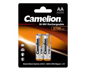 Аккумулятор Ni-Mh Camelion AA 2700mAh/2BL (цена за блистер 2 шт)