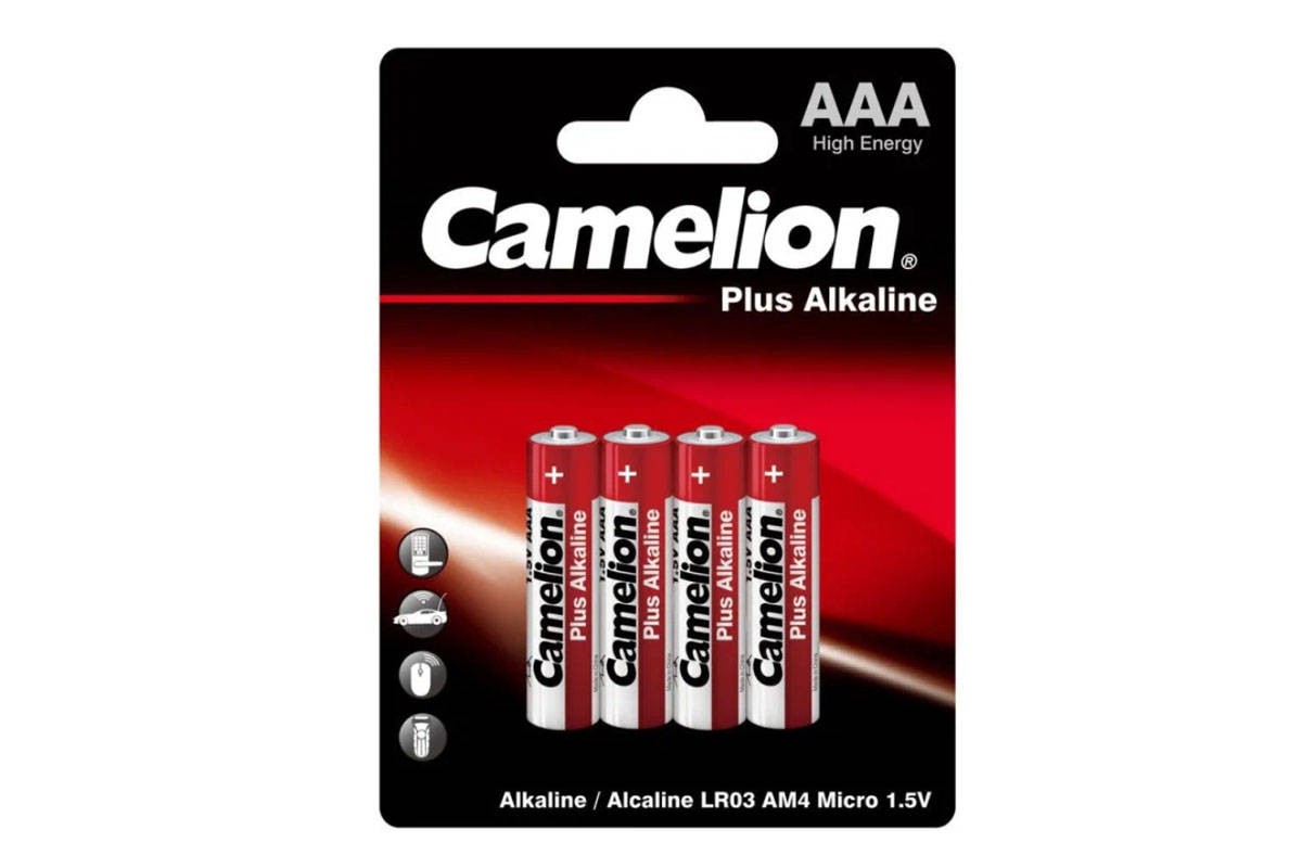 Батарейка алкалиновая Camelion LR03 AAA /4BL  Plus Alkaline (цена за блистер 4 шт)