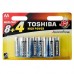 Батарейка алкалиновая Toshiba LR6 AA/12BL (цена за блистер 12 шт)