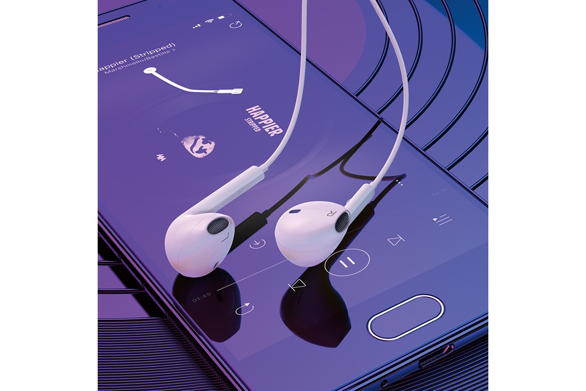 Наушники BOROFONE BM60 Type-C Original series digital earphones цвет белый