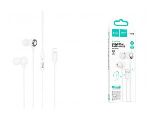 Наушники вакуумные проводные HOCO M116 Benevolent universal digital earphones with microphone штекер Lightning (белый) Наушники вакуумные проводные HOCO M116 Benevolent universal digital earphones with microphone штекер Lightning (белый)
