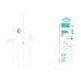 Наушники вакуумные проводные HOCO M116 Benevolent universal digital earphones with microphone штекер Lightning (белый)