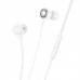 Наушники вакуумные проводные HOCO M116 Benevolent universal digital earphones with microphone штекер Lightning (белый)