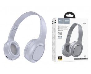 Наушники мониторные беспроводные HOCO W46 wireless headphones Bluetooth (светло синий)