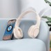 Наушники мониторные беспроводные HOCO W46 wireless headphones Bluetooth (светло синий)