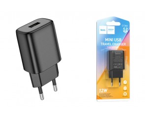 Сетевое зарядное устройство USB HOCO C134A  12W (черный)