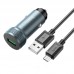 Автомобильное зарядное устройство АЗУ USB + кабель MicroUSB HOCO Z49A Level QC3.0 (серый)