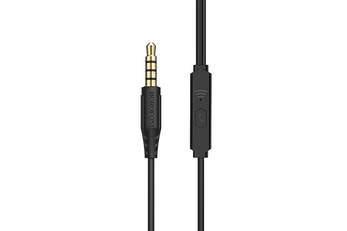 Гарнитура BOROFONE BM38 Bright sound Universal earphones 3.5мм цвет черная