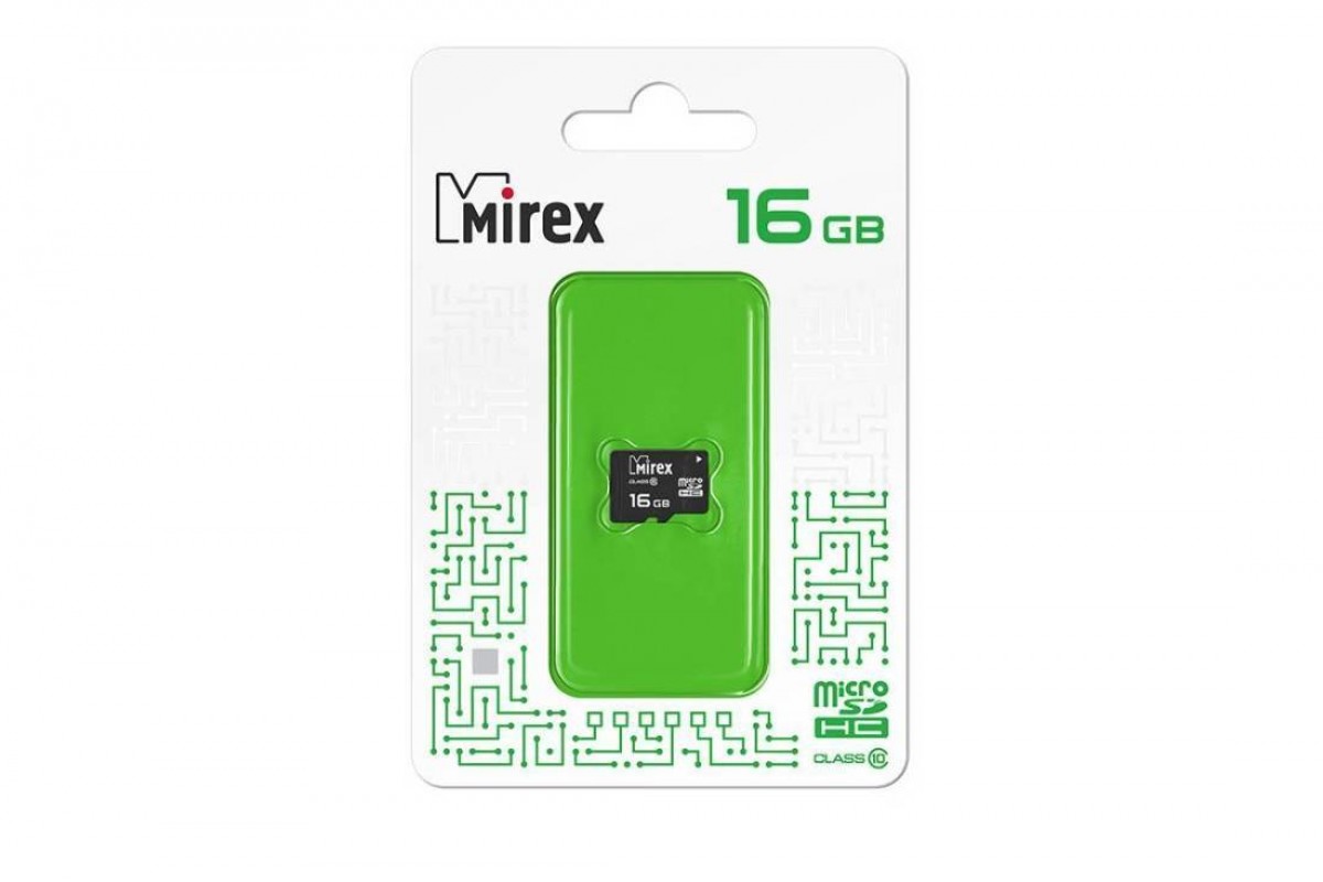 Карта памяти microSDHC MIREX 16 GB UHS-I U1 (class 10) без адаптера (13612-MCSUHS16 )