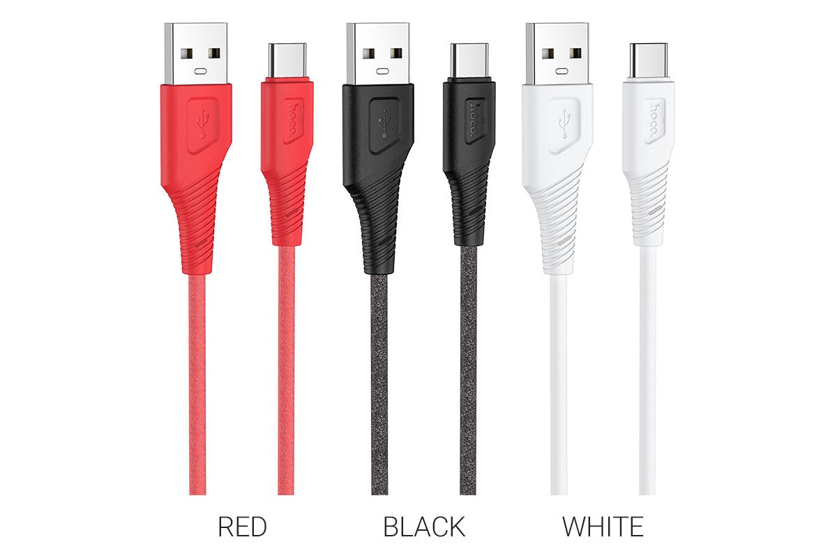 USB D.CABLE HOCO X58 Airy silicone charging cable for Type-C (черный) 1 метр