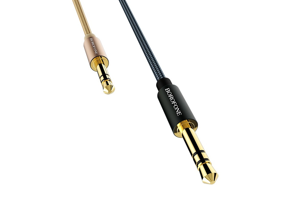 Кабель удлинитель BOROFONE BL3 AUX Audio cable 3.5 1 метр золотой