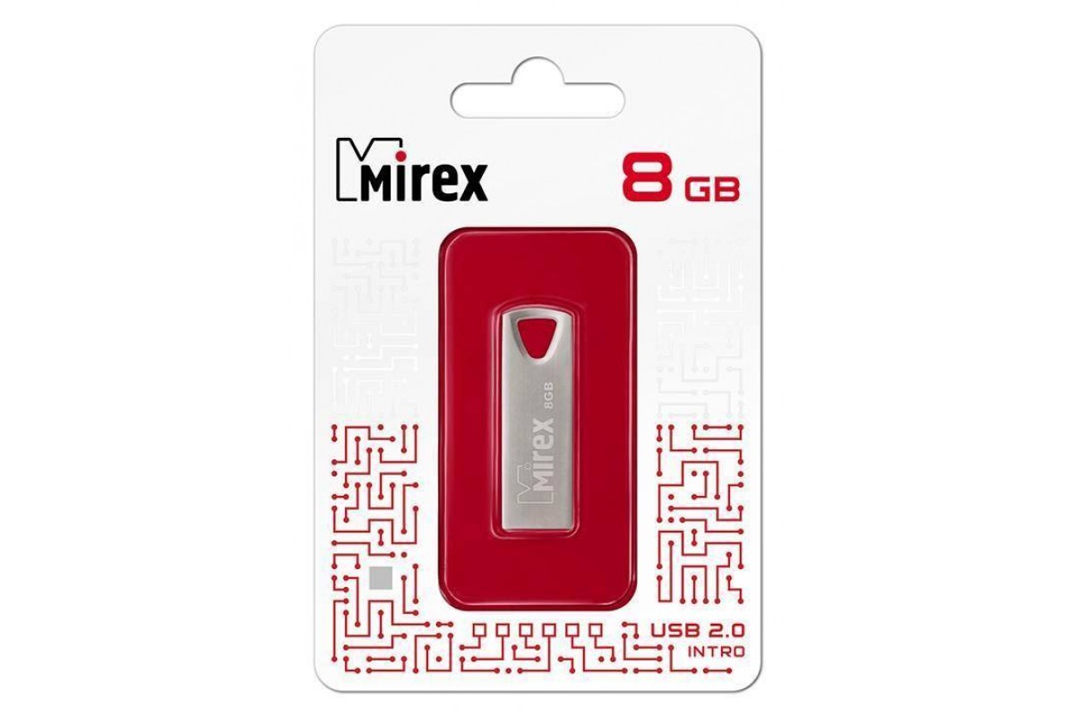 Флешка USB 2.0 Mirex INTRO 8GB (ecopack) Флешка USB 2.0 Mirex INTRO 8GB (ecopack)