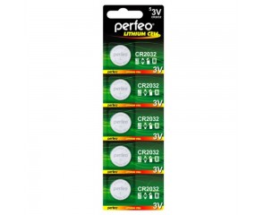 Батарейка литиевая Perfeo CR2032/5BL Lithium Cell (цена за блистер 5 шт)