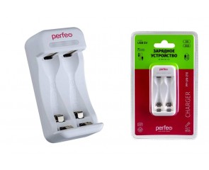 Зарядное устройство для аккумуляторов Perfeo PF-UN-210 Ni-MH/CD, 5V, 2 слота, AA/AAA