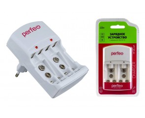 Зарядное устройство для аккумуляторов Perfeo PF-VN-421 Ni-MH/CD, 220V, 4 слота, AA/AAA/9V, таймер