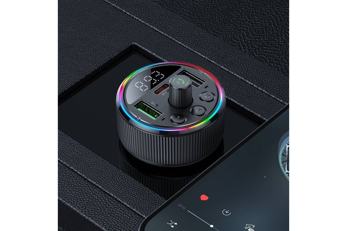 FM-Модулятор HOCO E82 Guerrero PD30W + QC3.0 car BT FM transmitter