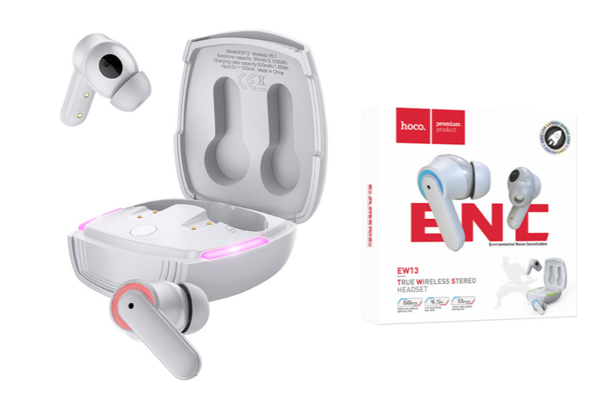 Беспроводные наушники EW13 Magic flowtrue wireless BT headset  HOCO серые