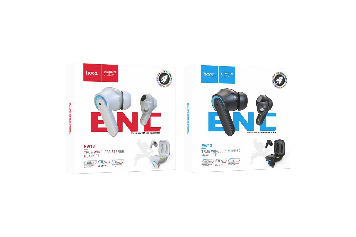 Беспроводные наушники EW13 Magic flowtrue wireless BT headset  HOCO серые