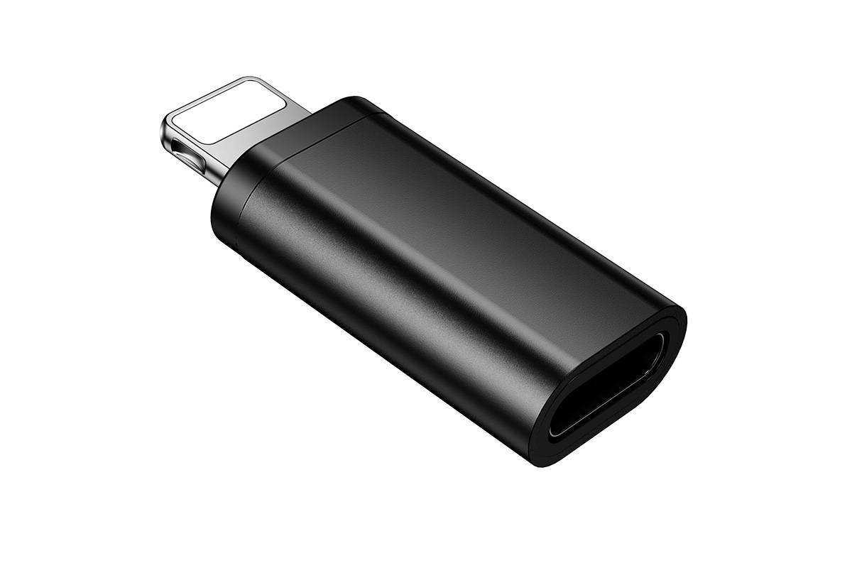 Адаптер USB 2.0 BOROFONE BV26A Lightning 8-pin на Type-C (черный)