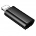 Адаптер USB 2.0 BOROFONE BV26A Lightning 8-pin на Type-C (черный)