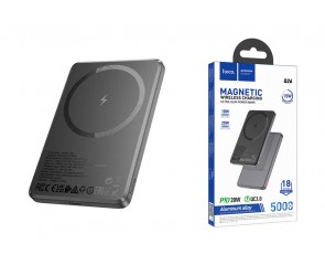 Универсальный дополнительный аккумулятор Power Bank HOCO Q26 Joy PD20W Magnetic 5000mAh (серый)