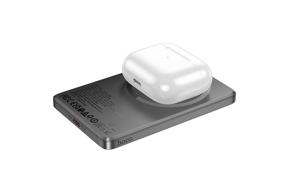 Универсальный дополнительный аккумулятор Power Bank HOCO Q26 Joy PD20W Magnetic 5000mAh (серый)