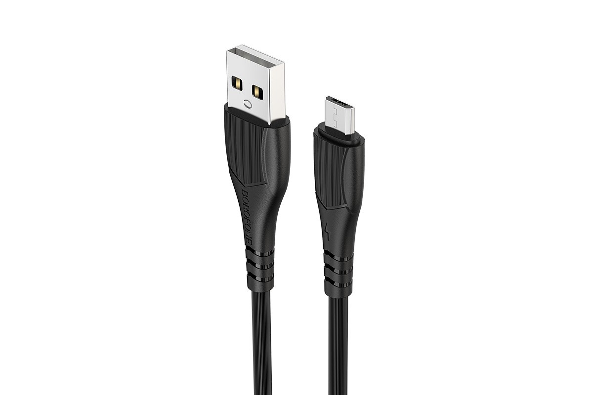 Кабель USB micro USB BOROFONE BX37 Wieldy charging data cable (черный) 1 метр