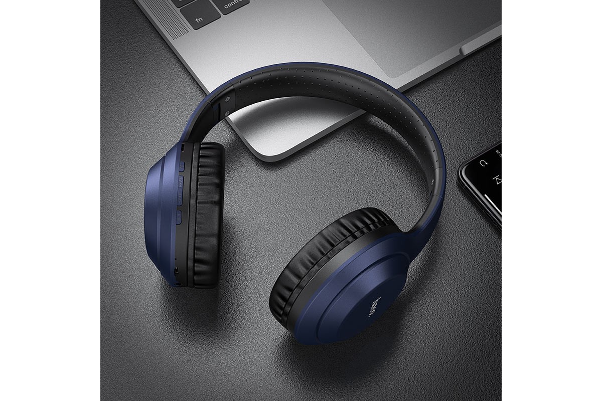 Беспроводные внешние наушники HOCO W30 Fun move BT wireless headphones синий