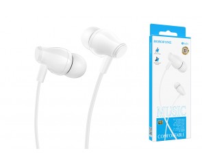 Наушники вакуумные проводные BOROFONE BM61 Wanderer (белый)