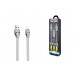 Кабель для iPhone HOCO U14 Steel man lightning charging cable 1м серый