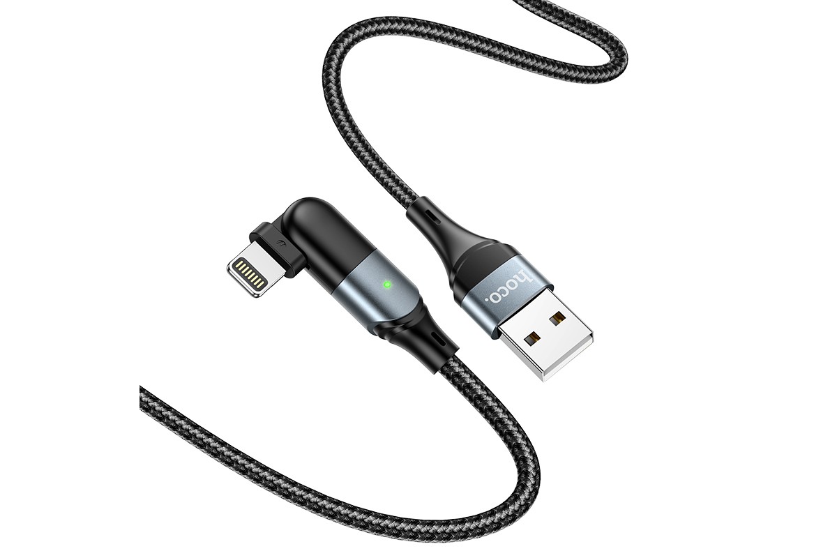Кабель для iPhone HOCO U100 Orbit charging data cable for Lightning черный