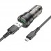 Автомобильное зарядное устройство АЗУ USB + кабель MicroUSB BOROFONE BZ23 QC3.0 (черный)