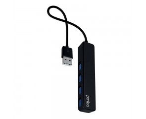 Разветвитель USB-HUB Perfeo PF-H038 4 Port, чёрный