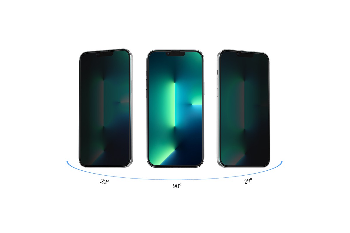 Защитное стекло дисплея iPhone 13 Pro Max (6.7) HOCO A25 Full-screen anti-drop and privacy-proof tempered film черное
