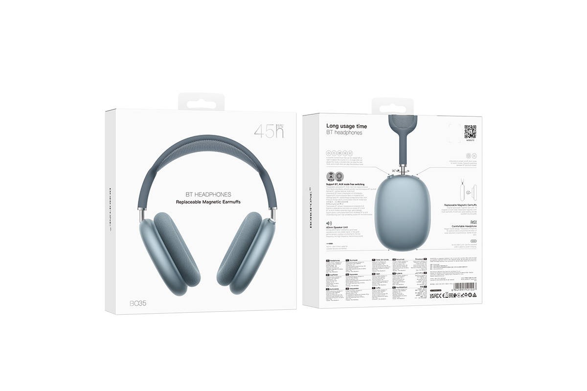 Наушники мониторные беспроводные BOROFONE BO35 Adorable (синий)