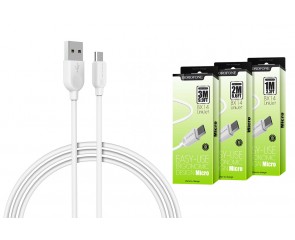 Кабель USB - MicroUSB BOROFONE BX14 2A (белый) 1м (LinkJet)