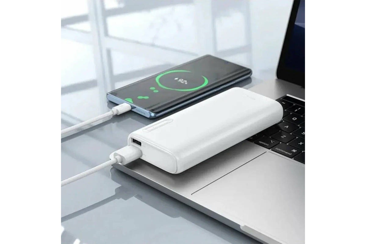 Универсальный дополнительный аккумулятор Power Bank HOCO J158A Runner (10000mAh) (белый)