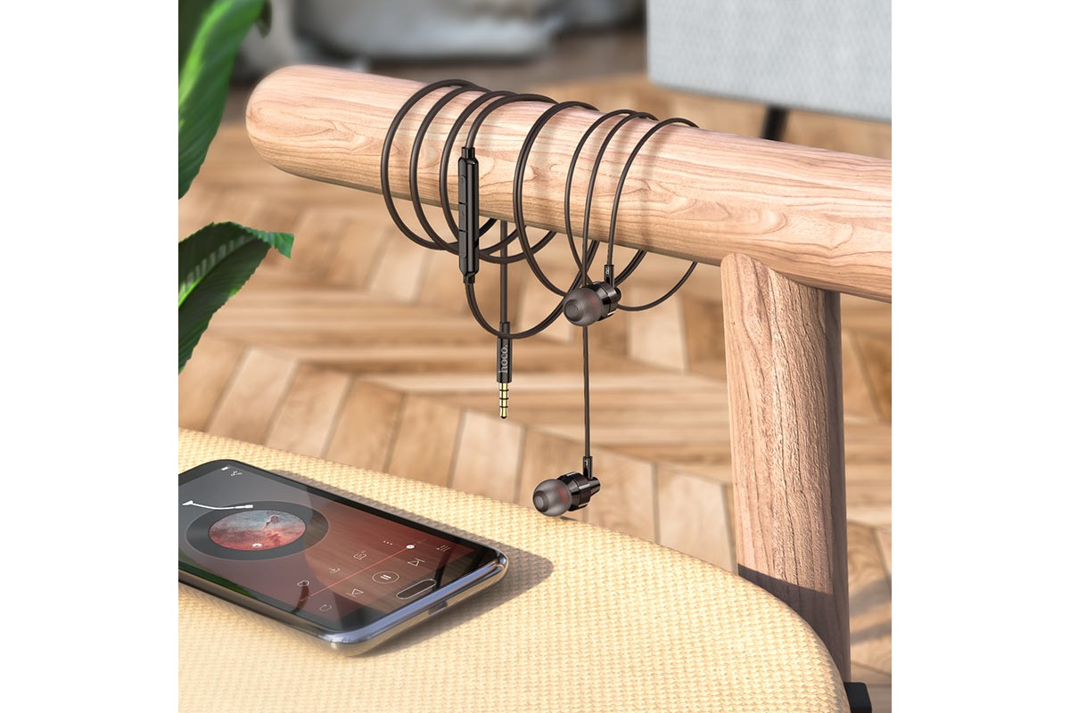 Наушники HOCO M90 Delight 3.5 mm sound earphones черная