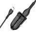 Автомобильное двойное зарядное устройство USB-С HOCO NZ2 + кабель Type-C-Type-C  30W+QC3.0 черный