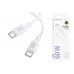 Кабель USB Type-C - USB Type-C BOROFONE BX111, PD60W (белый) 1м