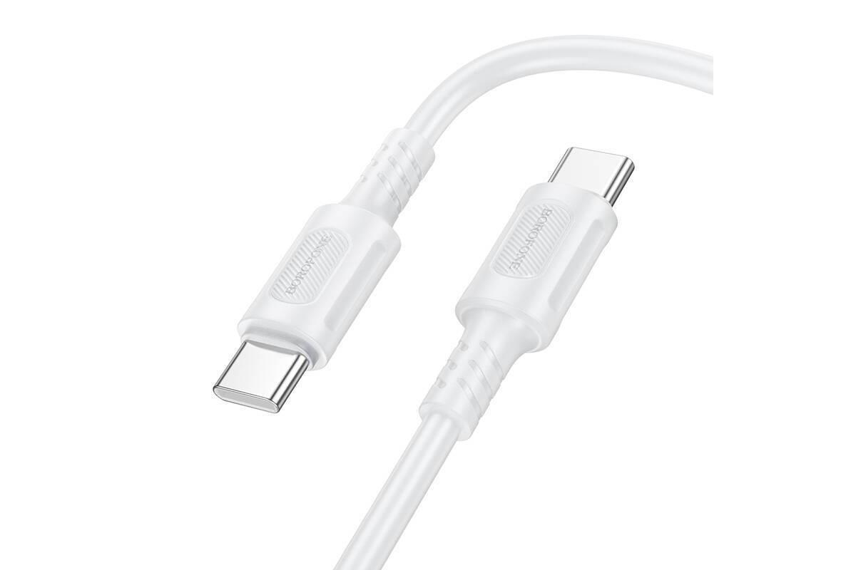 Кабель USB Type-C - USB Type-C BOROFONE BX111, PD60W (белый) 1м