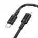 Кабель USB Type-C - Lightning BOROFONE BX111 (черный) 1м